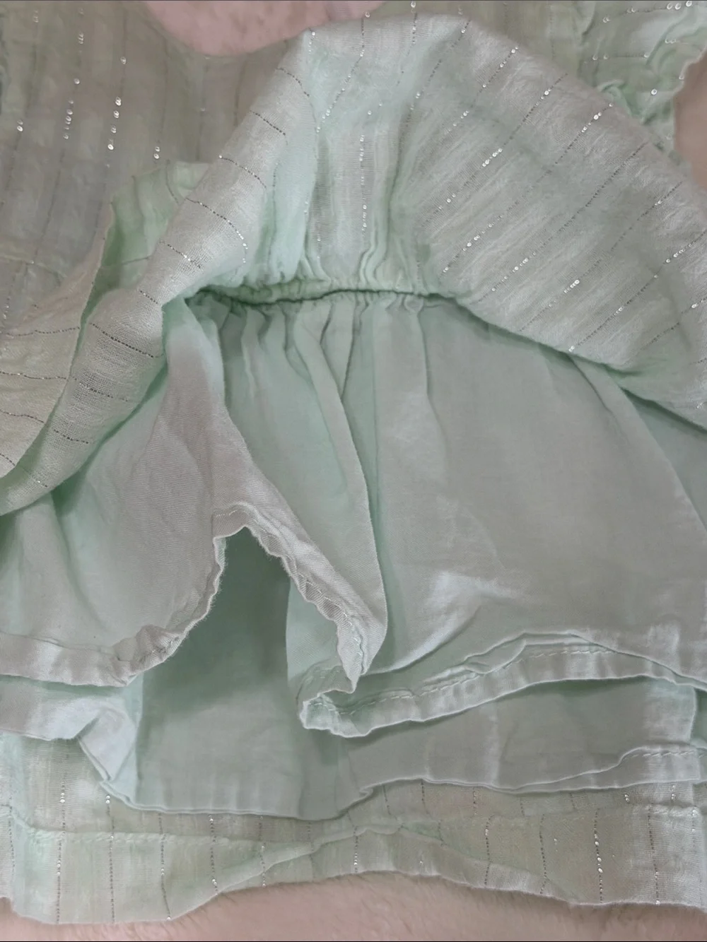Cat & Jack Mint Green Ruffled Baby Dress